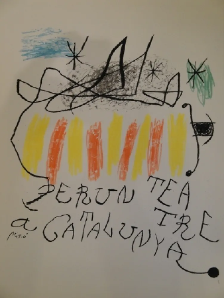 Litografía Miró - Per un teatre a Catalunya