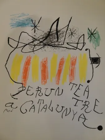 Litografía Miró - Per un teatre a Catalunya