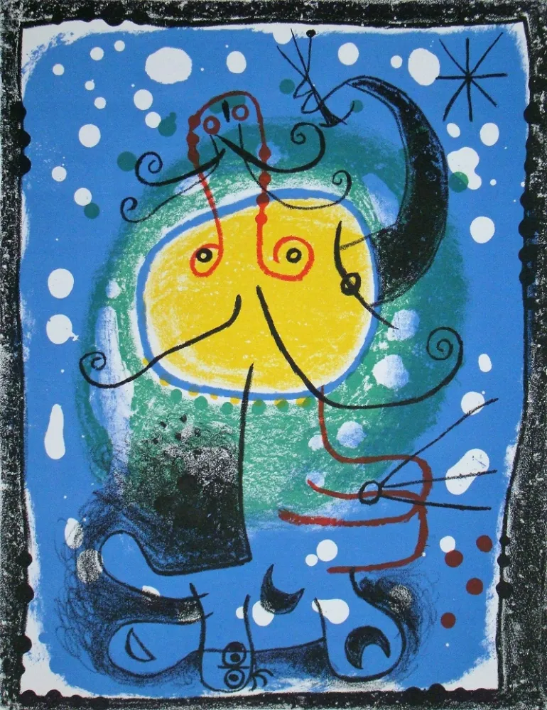Litografía Miró - Personnage