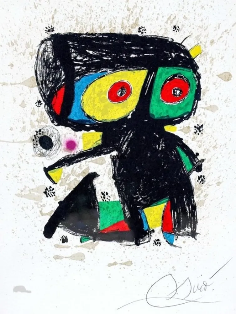 Litografía Miró - Poligrafa XV años