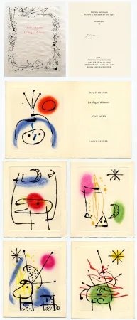 Libro Ilustrado Miró - René Crevel. LA BAGUE D'AURORE. 6 eaux-fortes originales de Miró (1957).