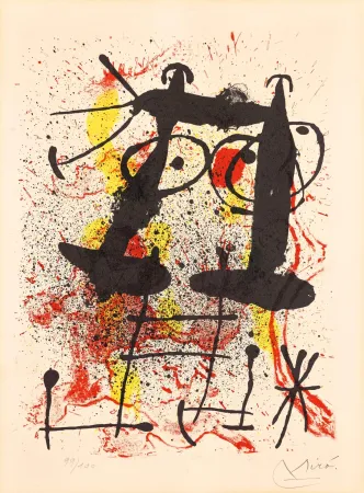 Litografía Miró - Silence