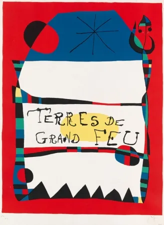 Litografía Miró - Terres de grand feu, 1956