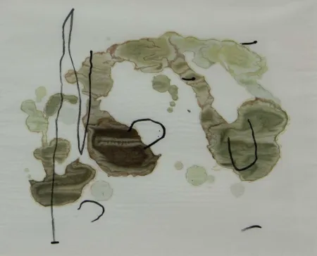 Litografía Miró - TRACE SUR L'EAU