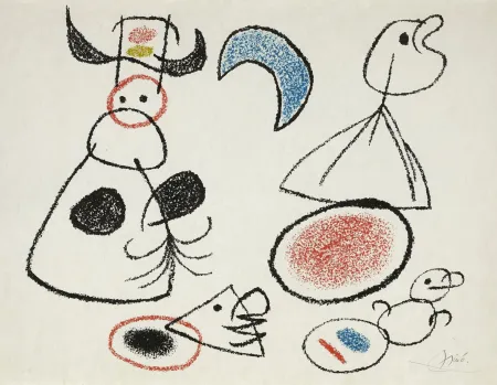 Litografía Miró - UBU AUX BALÉARES. 19 lithographies originales signées (1971)