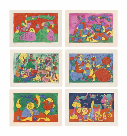 Litografía Miró - UBU ROI : Suites en couleurs et en noir (26 lithographies à grandes marges) 1966