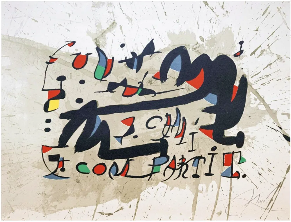 Litografía Miró - Un Cami Compartit