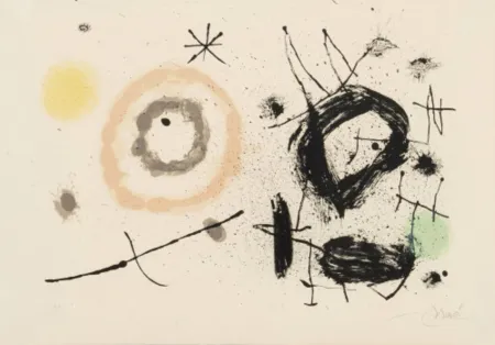 Litografía Miró - Untitled (from the Bouquet de rêves pour Neila portfolio)