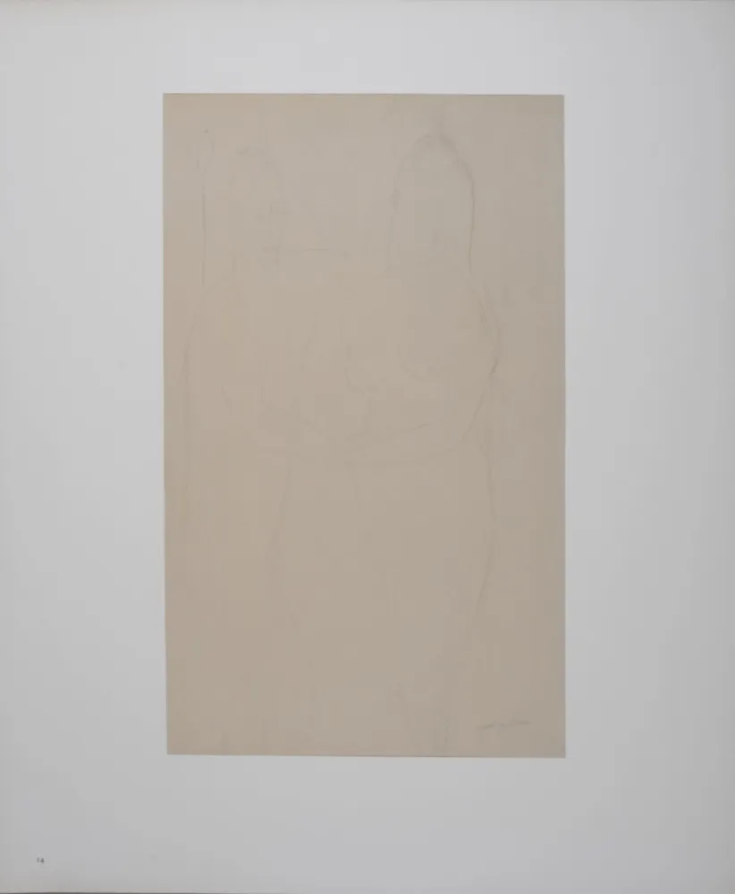 Litografía Modigliani - Adam and Eve