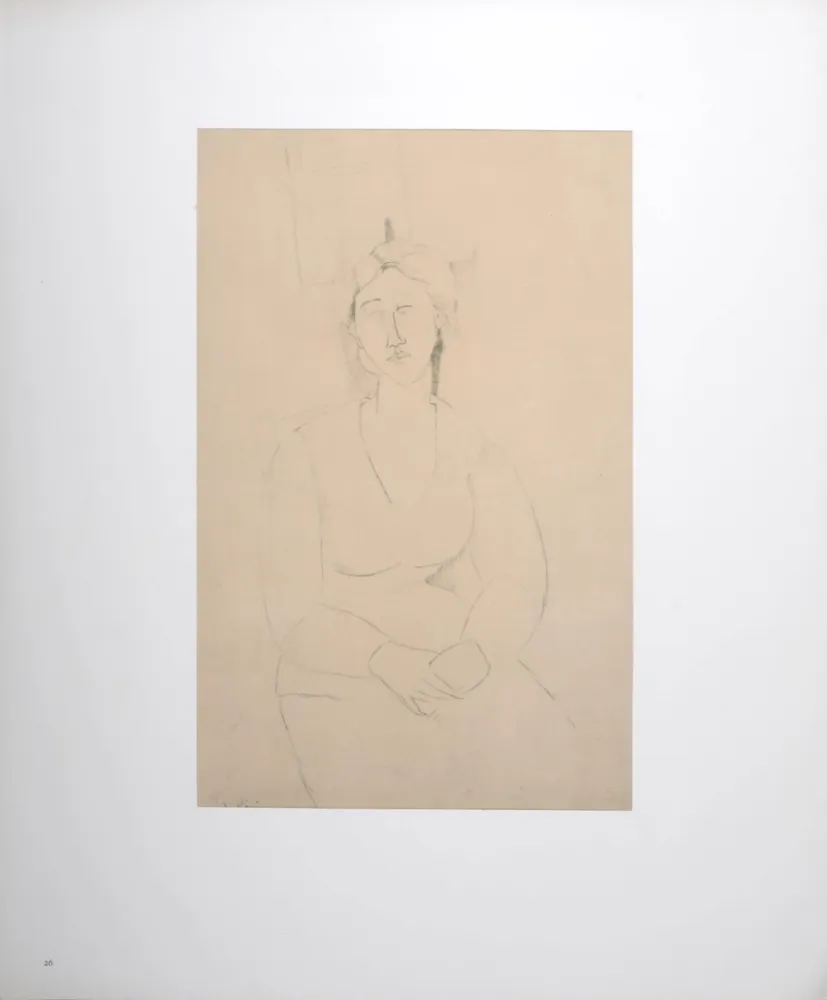 Litografía Modigliani - Femme assise