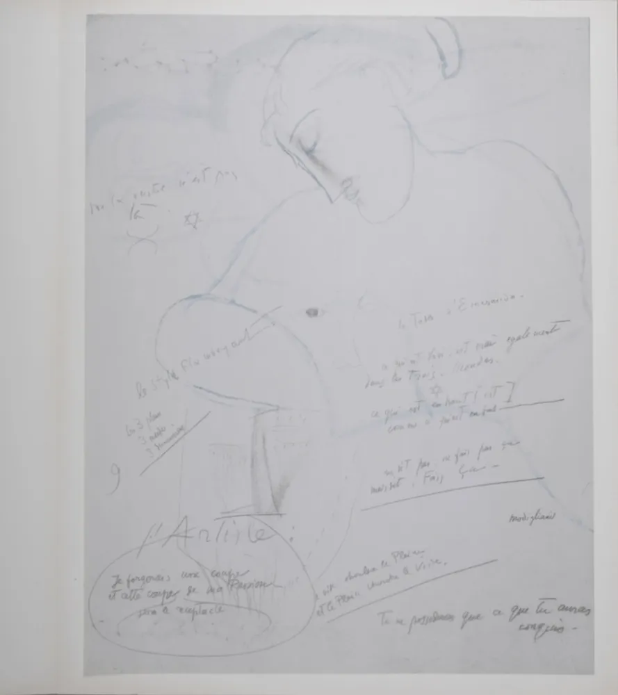 Litografía Modigliani - La Table d'Emeraude