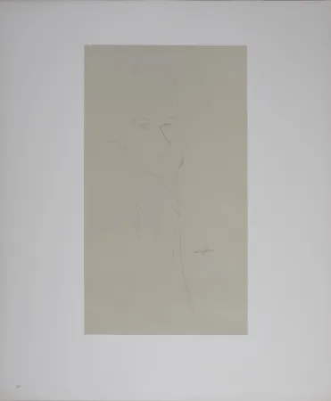 Litografía Modigliani - Portrait of Man