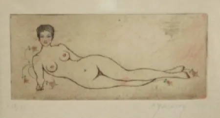 Aguafuerte Y Aguatinta Molinier - Nu allongé