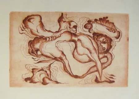 Grabado Molinier - Sans titre rouge