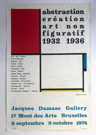 Cartel Mondrian - Abstraction-Création art non figuratif 1932-1936 /Jacques Damase Gallery