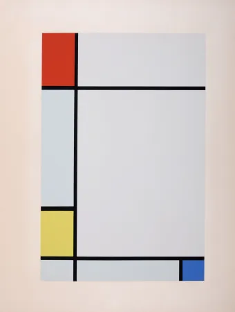 Serigrafía Mondrian - Composition Rouge Jaune Bleu, 1957