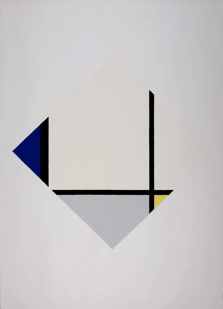 Serigrafía Mondrian - Composition with Blue and Yellow (Composition 1), c. 1960