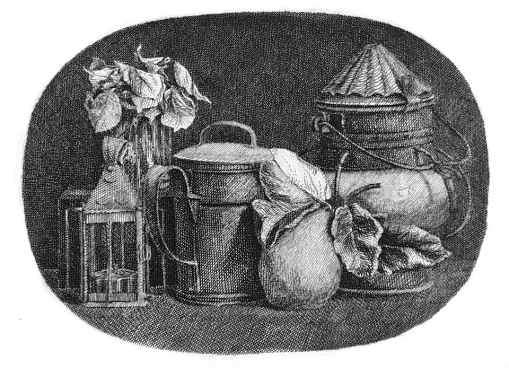 Aguafuerte Mongatti - Natura morta