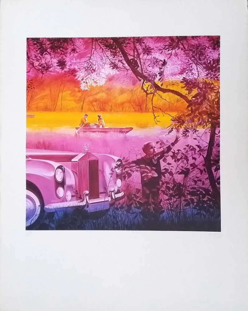 Litografía Monory - Lithographie offset. Numérotée et signée par l'artiste au crayon.