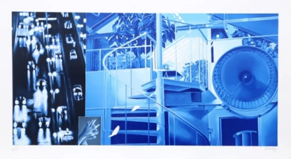 Litografía Monory - Nuit No. 5