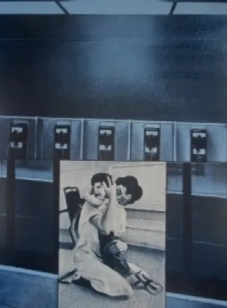 Serigrafía Monory - USA 76 - etreinte