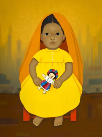 Serigrafía Montoya - Chica con muneca