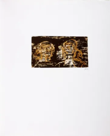 Litografía Moore - La Poesie: Two Heads (C. 318)