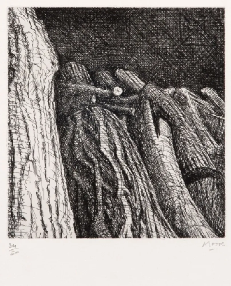 Grabado Moore - Log Pile II