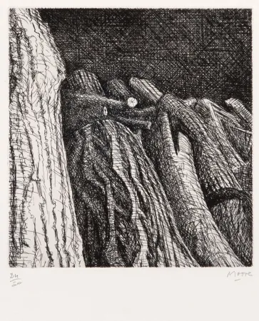 Grabado Moore - Log Pile II