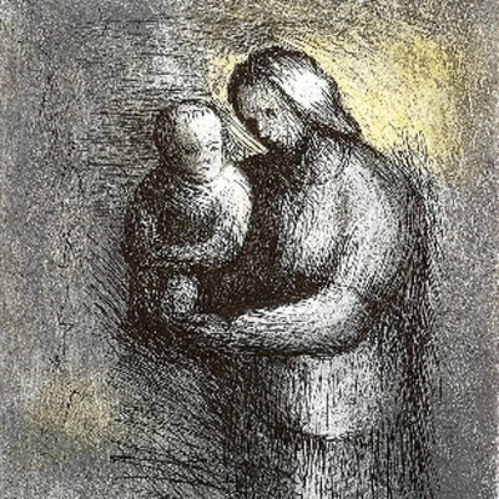 Aguafuerte Y Aguatinta Moore - Mother & Child I