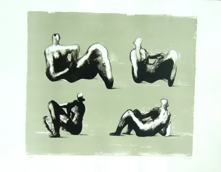 Litografía Moore - Omaggio a Michelangelo