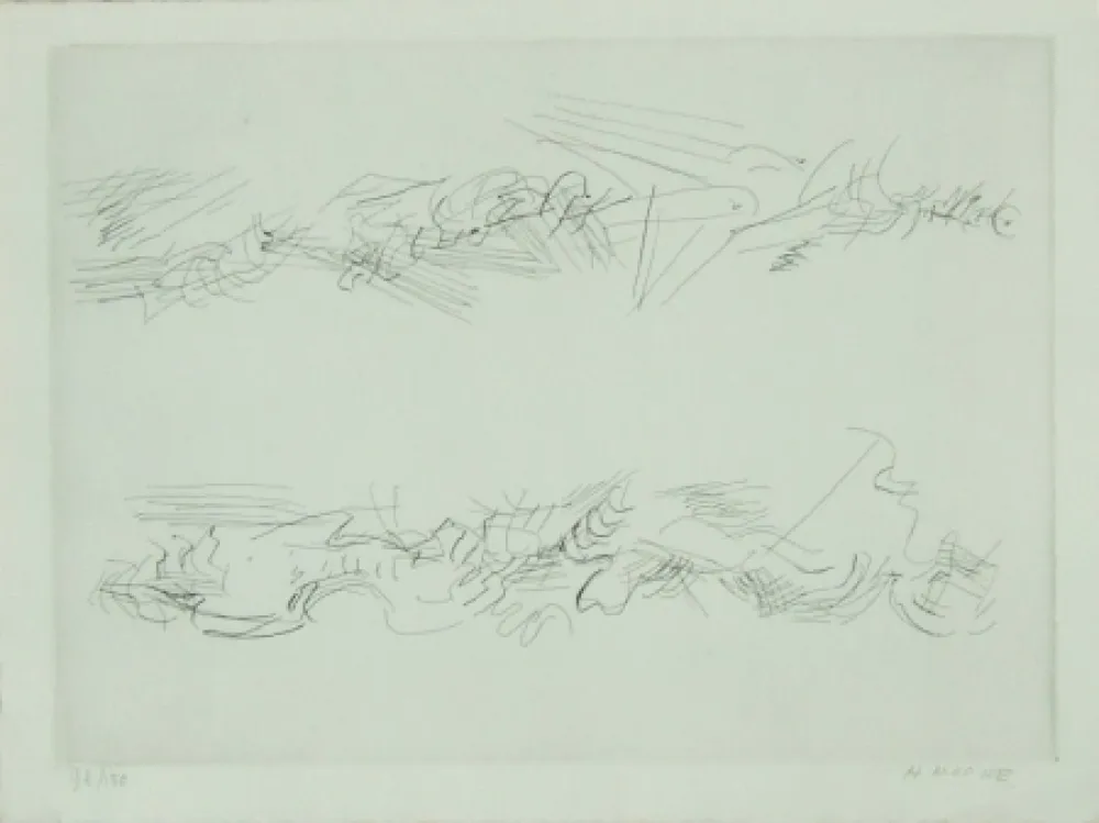 Grabado Moore - Projects for Hill Sculpture