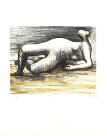 Aguafuerte Y Aguatinta Moore - Reclining nude (C. 670)