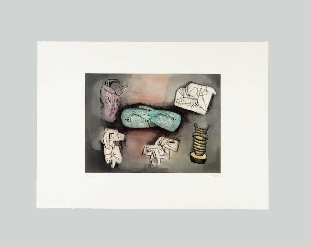 Grabado Moore - Sculptural ideas (tav. 4)