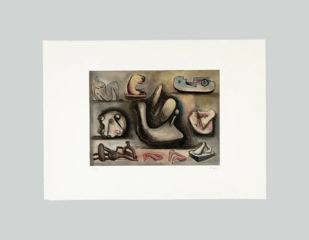 Grabado Moore - Sculptural ideas (tav. 6)