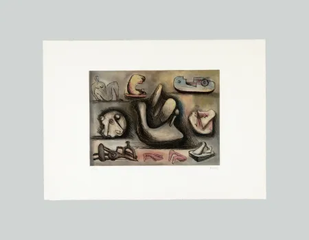 Grabado Moore - Sculptural ideas (tav. 6)