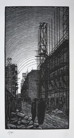 Grabado En Madera Moreau - Ateliers de Montreuil - Montreuil City / Plant - France 1912