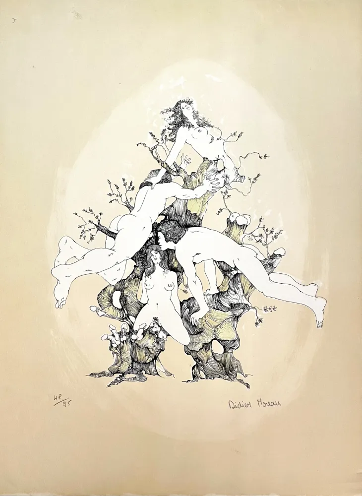Litografía Moreau - L'Amour