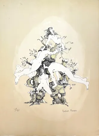Litografía Moreau - L'Amour