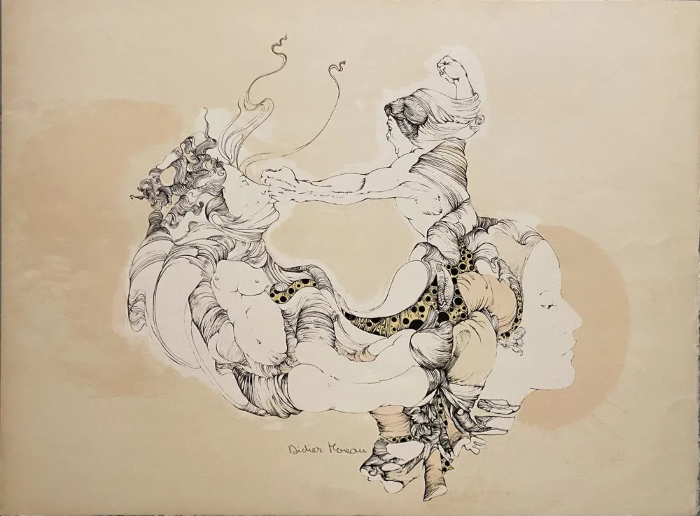 Litografía Moreau - L'Amour