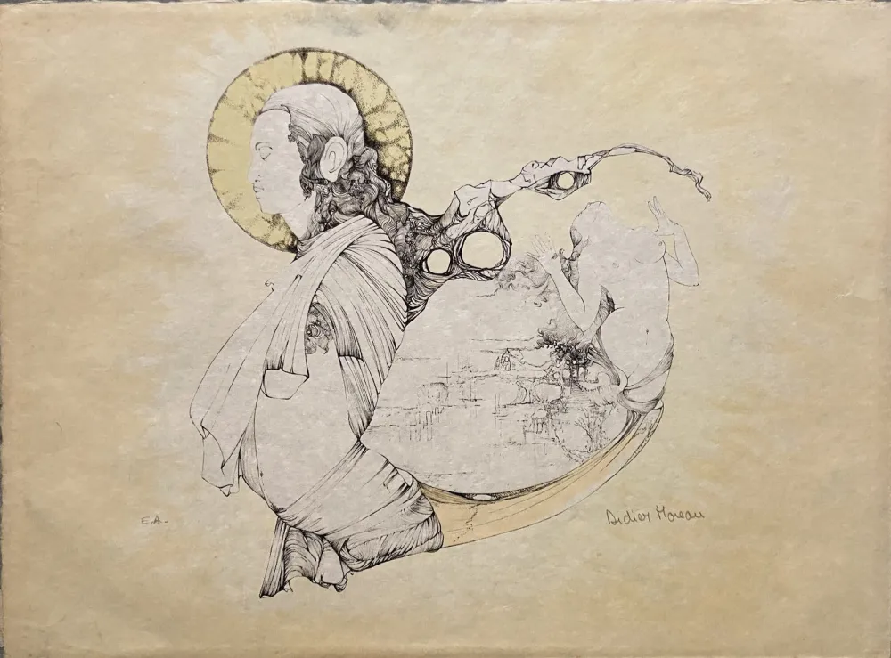 Litografía Moreau - L'Amour