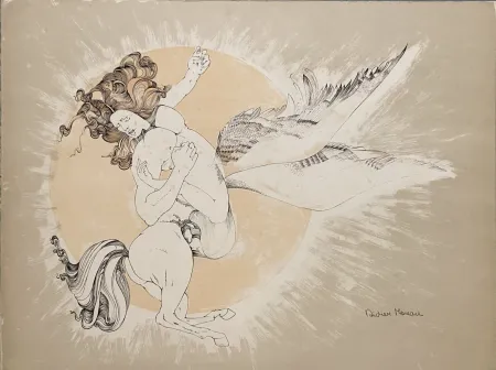 Litografía Moreau - L'Amour