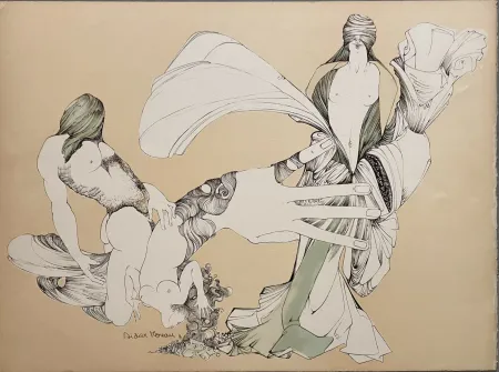 Litografía Moreau - L'Amour