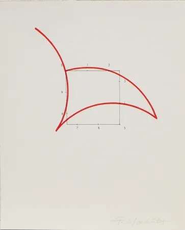 Litografía Morellet - SYSTEMES, HASARD ET TELEPHONE