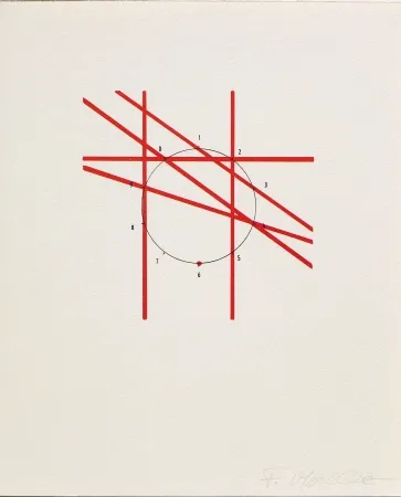 Litografía Morellet - SYSTEMES, HASARD ET TELEPHONE