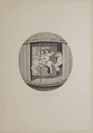 Grabado En Madera Morena - Il cavallo bianco