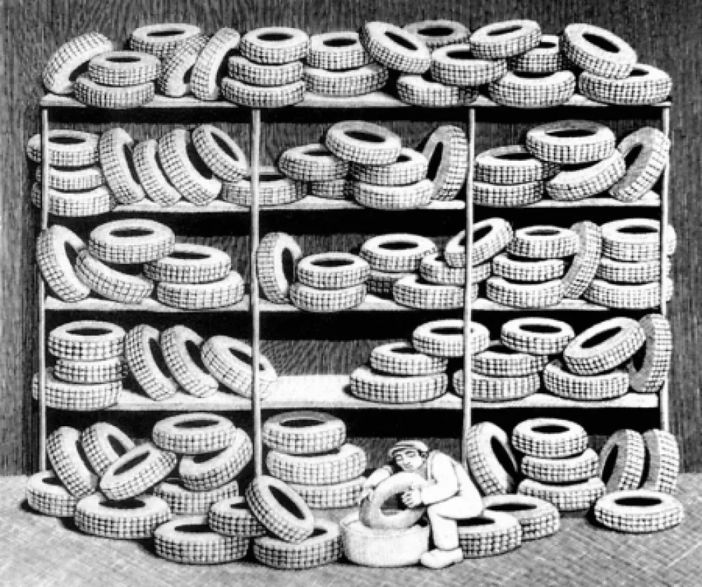 Grabado En Madera Morena - Il gommista