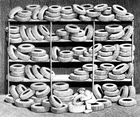 Grabado En Madera Morena - Il gommista