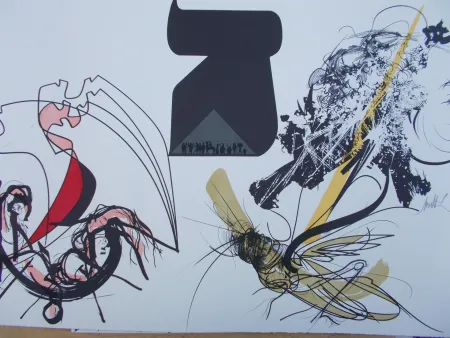 Litografía Moretti - Les Sauterelles