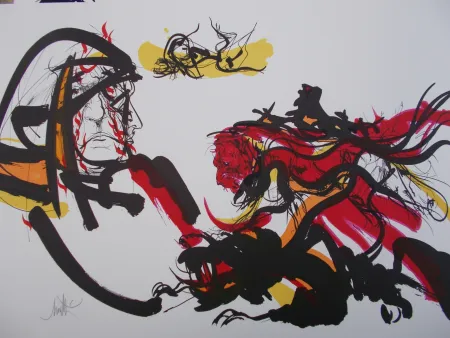 Litografía Moretti - Monstre,Peste,Ulcére